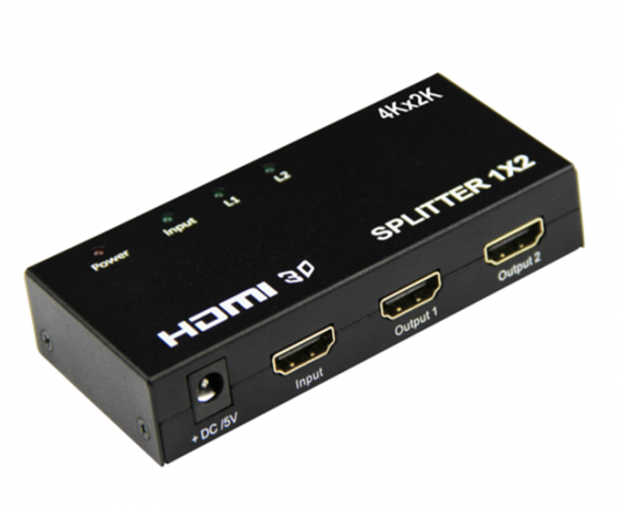 o divisor de 4K 1.4b 1 HD HDMI entrou 2 o vídeo Output do apoio 3D da maneira de 5V 1A 2
