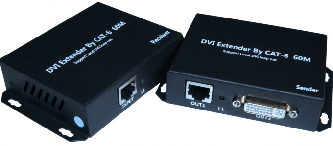 o repetidor do prolongamento 3G de 60M DVI sobre o único gato 5E/6 HDMI locais dá laços para fora
