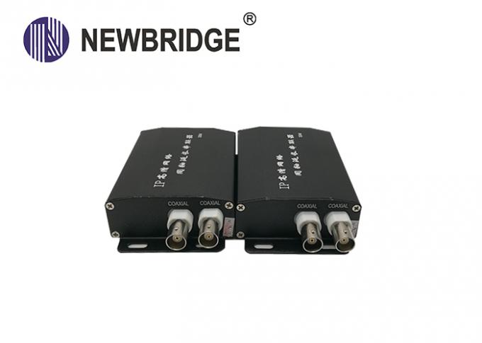Ethernet da fonte do prolongamento ip+power da fibra ótica sobre o prolongamento co-axial com 2 portos de BNC & 1 porto rj45
