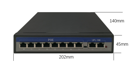 os ethernet do ponto de entrada 10/100mbps comutam 8 refrigerar natural do porto 48V para a câmera do IP de Hikvision