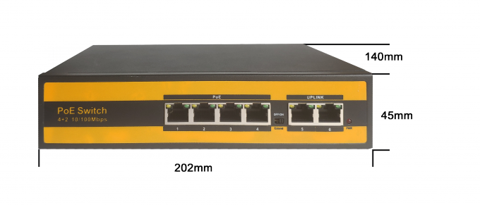 o poder rápido sobre ethernet comuta com porto 4 para a câmera IEEE 802.3af/at do IP