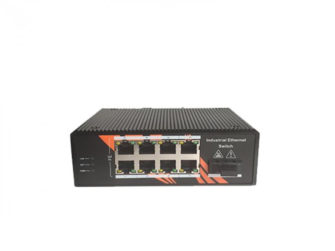 Os ethernet do ponto de entrada da fibra ótica da empresa comutam portos industriais de 8*10/100 Mbps RJ45